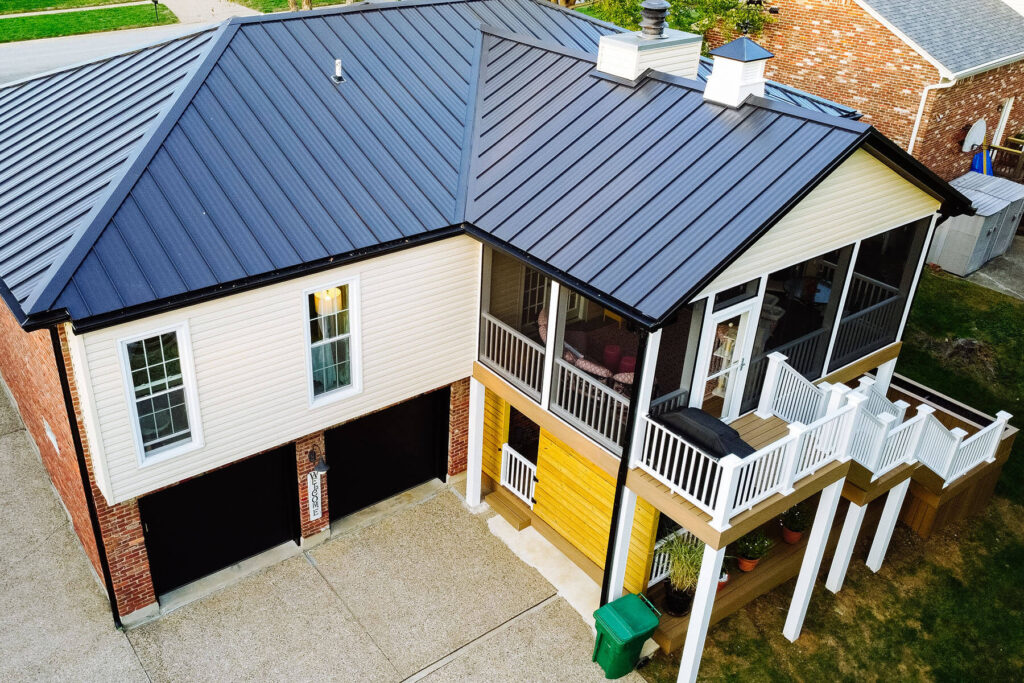 When It’s Time for a Roof Replacement: Signs Louisville Homeowners Should Never Ignore 3 Newly installed roof with uniform shingles on a Louisville home under clear skies