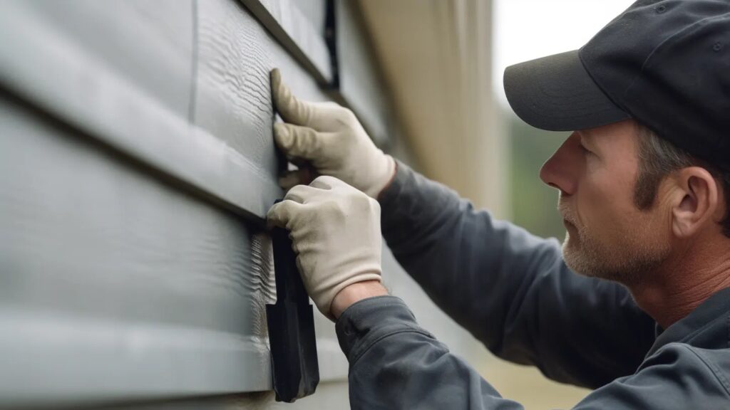 How Professional Siding Replacement Can Transform Your Home’s Curb Appeal 2 Technician installing insulated siding panels on a residential exterior wall